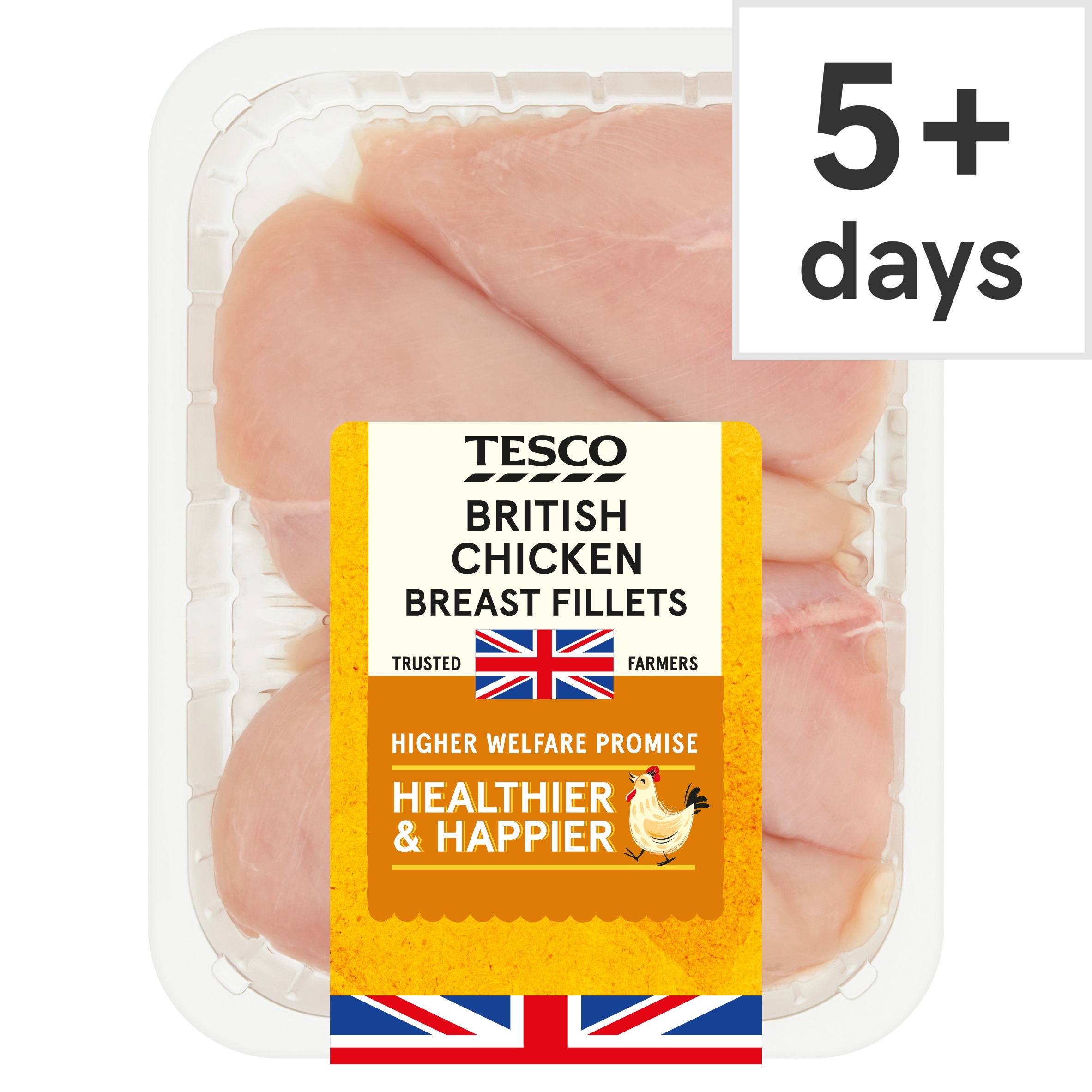 Tesco British Chicken Breast Fillets 650G