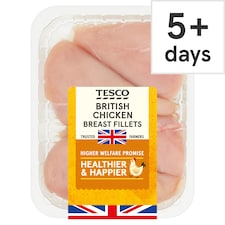 Tesco British Chicken Breast Fillets 650G