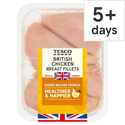 Tesco British Chicken Breast Fillets 650G