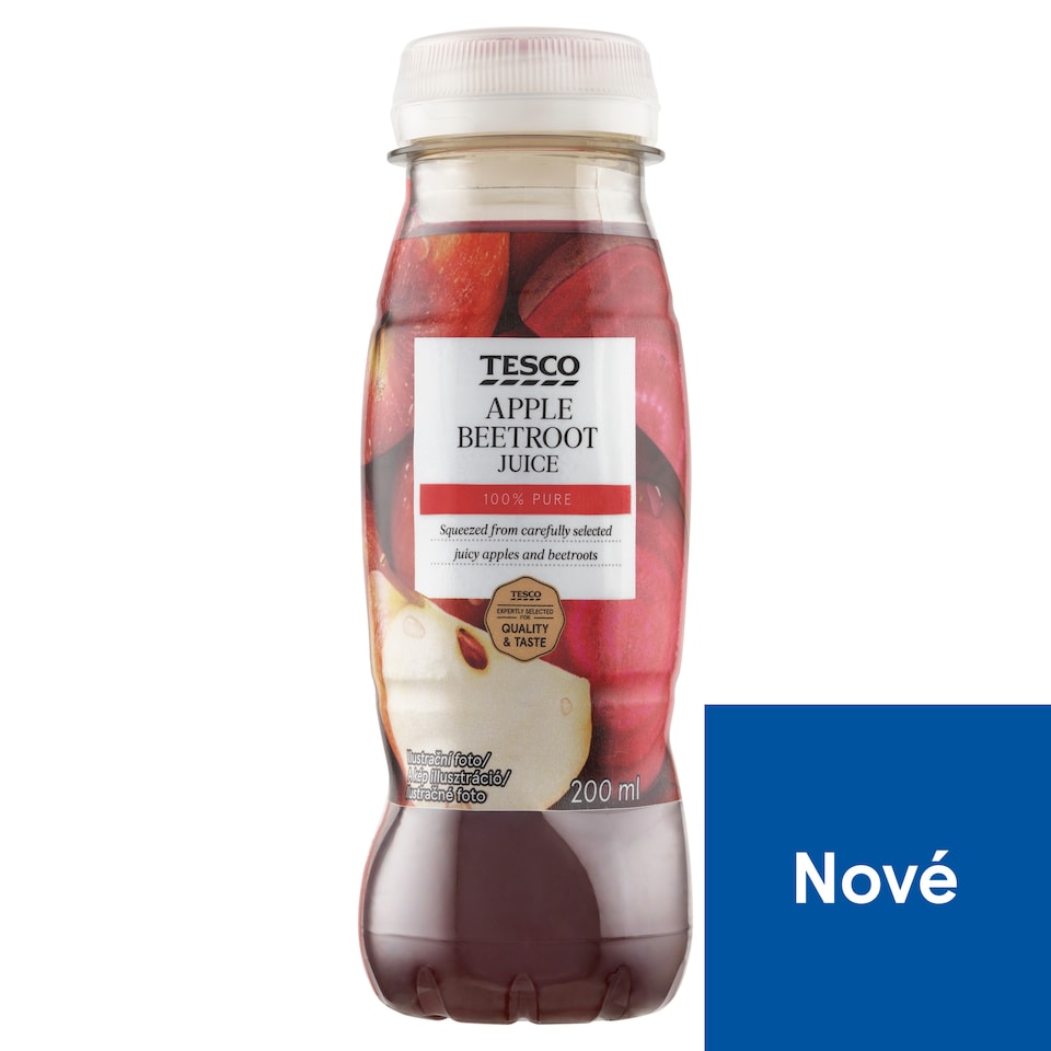Tesco 100 % šťáva z jablek a červené řepy 200ml