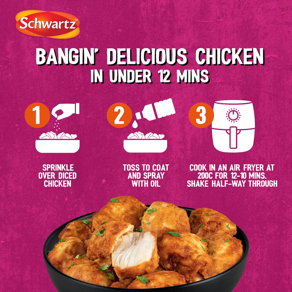 image 1 of Schwartz Air Fry Bangin Chicken Seasoning 120g
