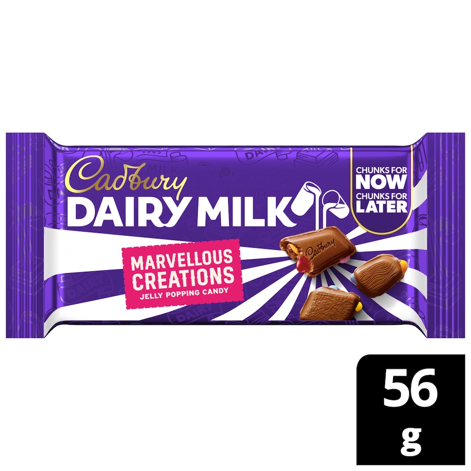 Cadbury Dairy Milk Marvellous Creation Jelly Popping Candy 56g