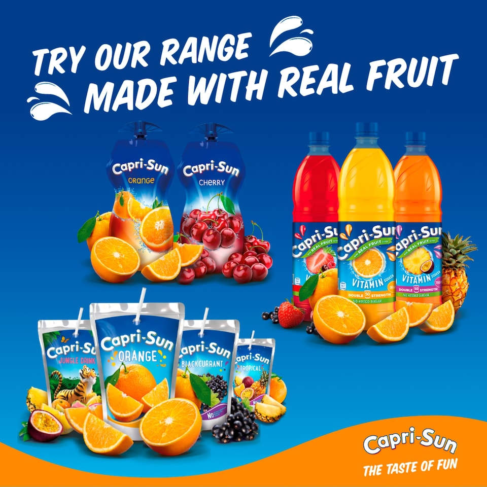 image 1 of Capri-Sun Zero Orange 8 x 200ml Kids' Juice Drink