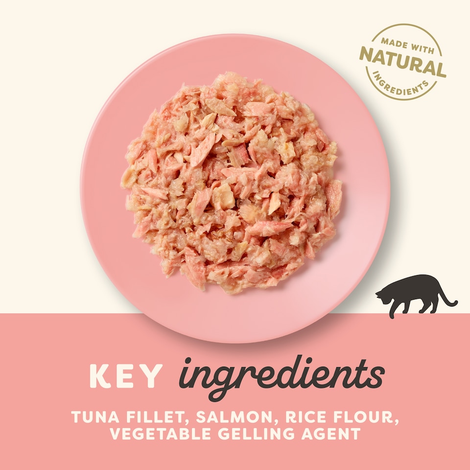 image 1 of Applaws Natural Wet Cat Food Tuna Fillet with Salmon in Jelly Pouch 70g