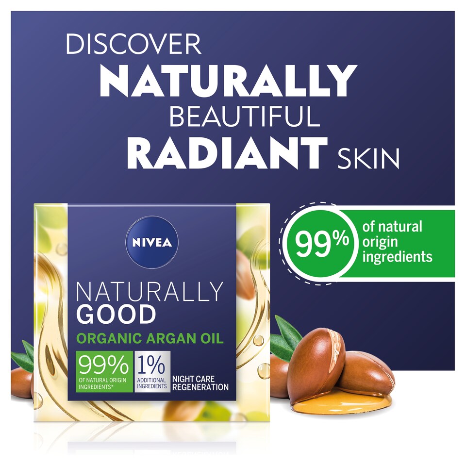 image 1 of Nivea Naturally Good Argan Oil Regenerating Night Cream 50Ml
