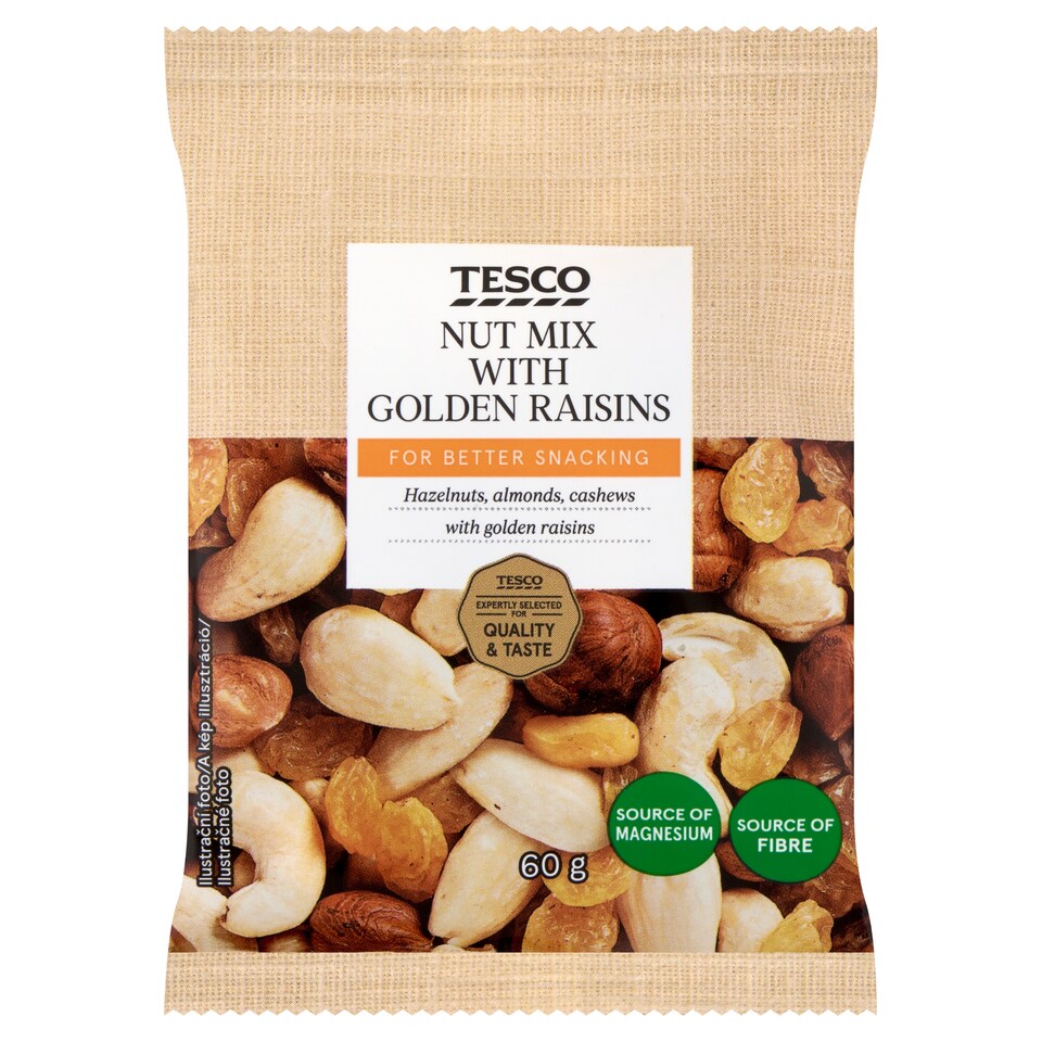 Tesco Nut Mix with Golden Raisins 60g
