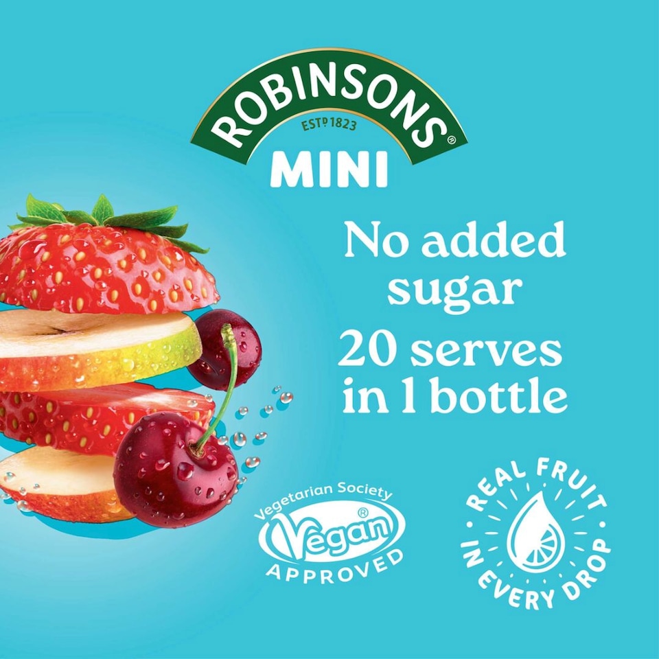 image 1 of Robinsons Mini Summer Fruits On-The-Go Squash 66ml