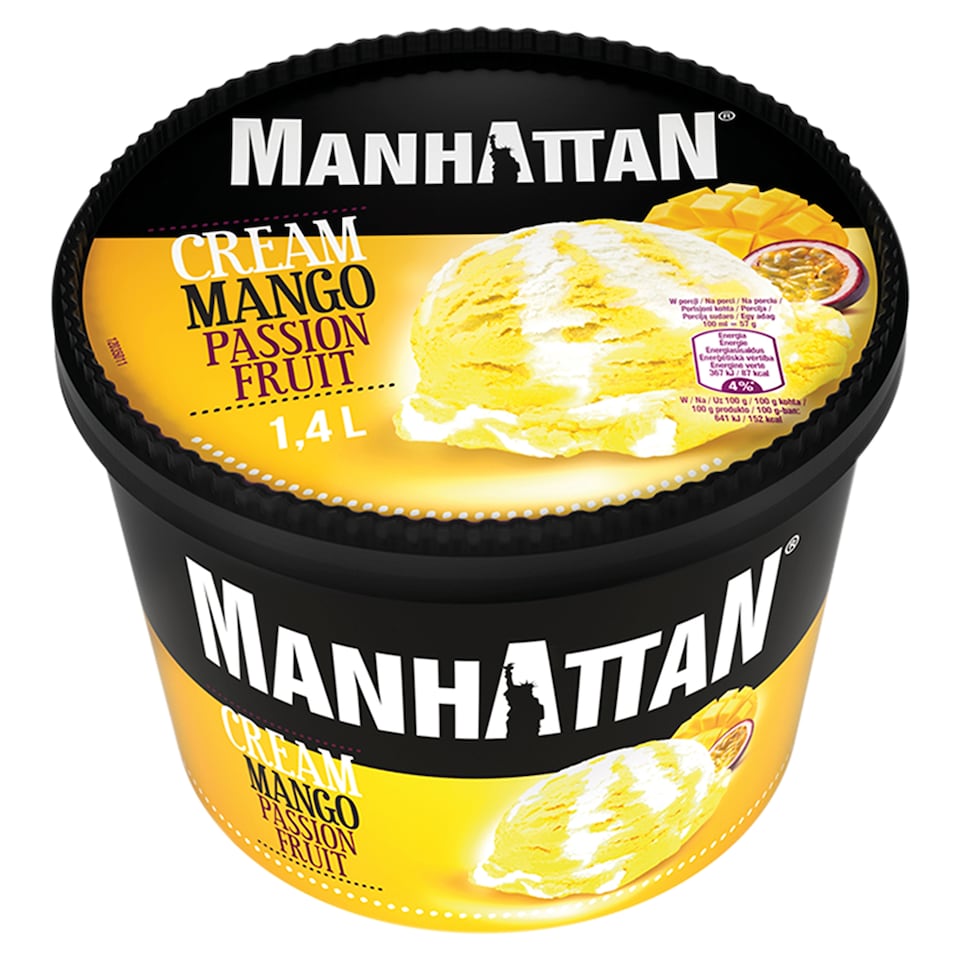 Manhattan Creamy Ice Cream and Mango-Passion Fruit Sorbet 1400 ml