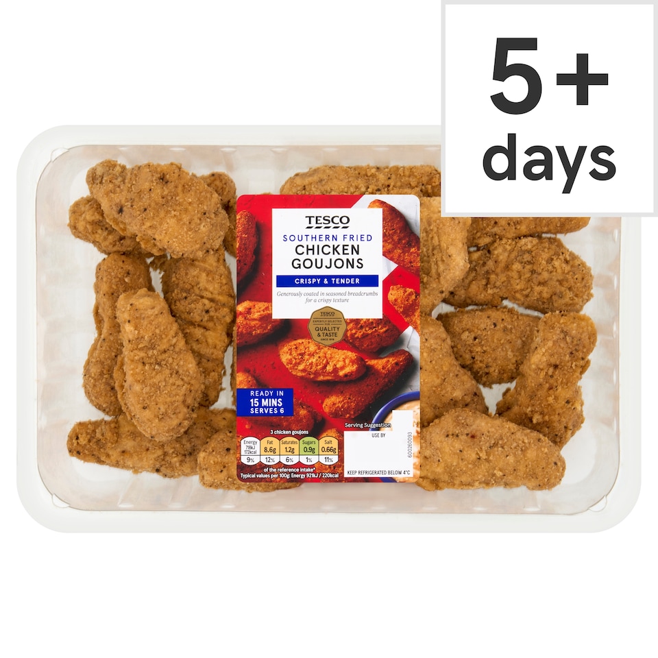 Tesco Southern Fried Chicken Goujons 540G