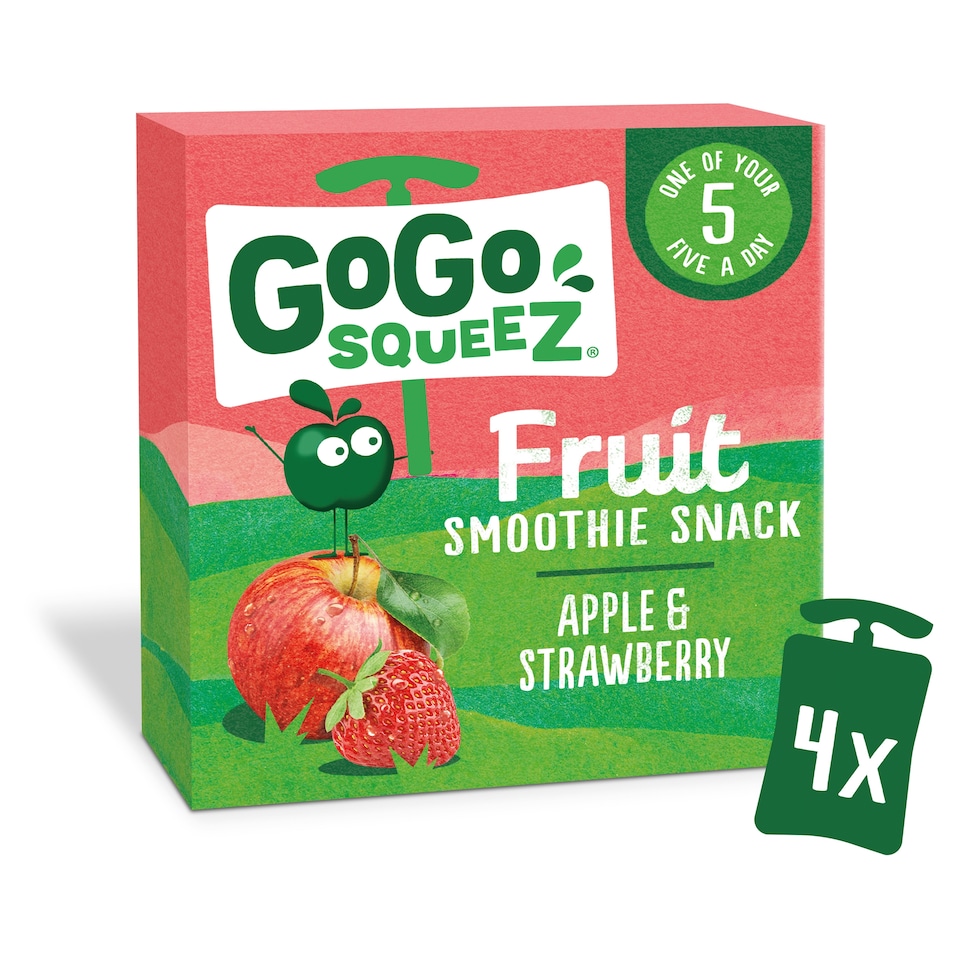 image 1 of Gogo Squeez Fruit Snack Apple Strawberry 4X90g