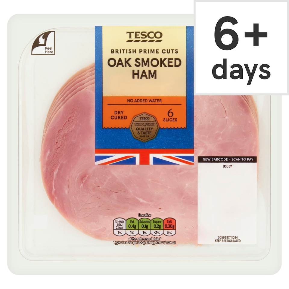 Tesco British Smoked Ham 120g 