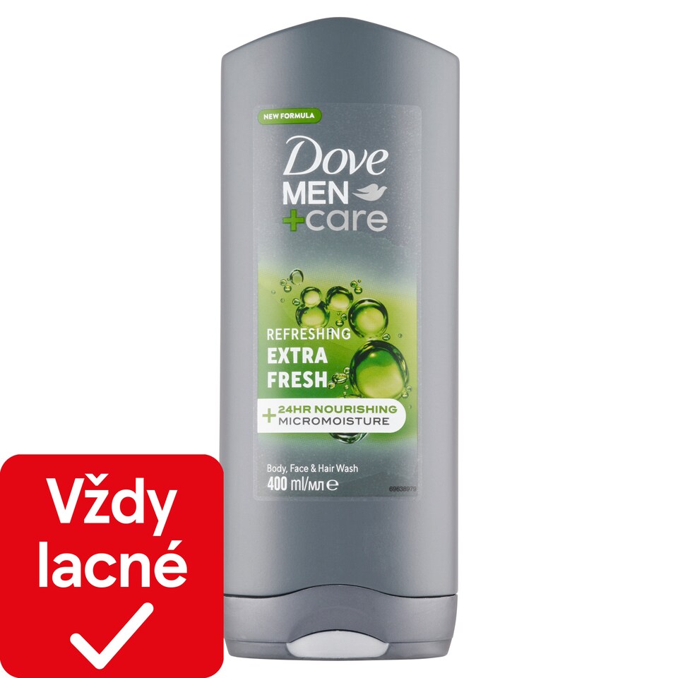 image 1 of Dove Men+Care Refreshing Extra Fresh Body, Face and Hair Wash 400 ml