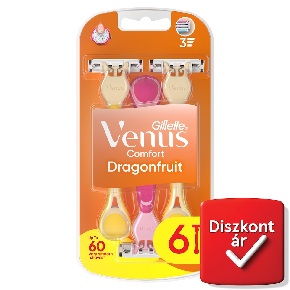 image 1 of Gillette Venus Comfort Dragonfruit Disposable Razors, Pack Of 6