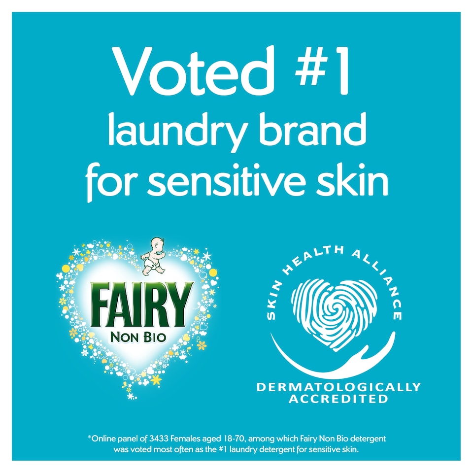 image 1 of Fairy Non Biological Washing Liquid Detergent 70 Washes 2450Ml