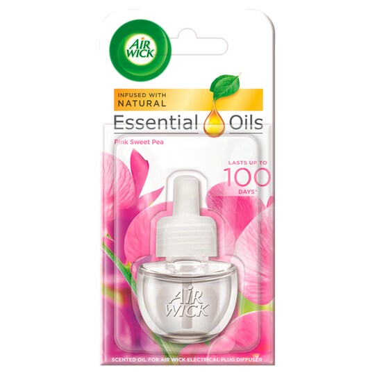 Airwick Air Freshener Plug In Refill Pink Sweet Pea 17 Ml Tesco Groceries