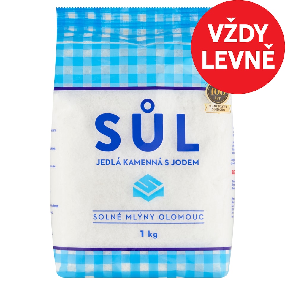 Solné Mlýny Edible Rock Salt with Iodine 1kg