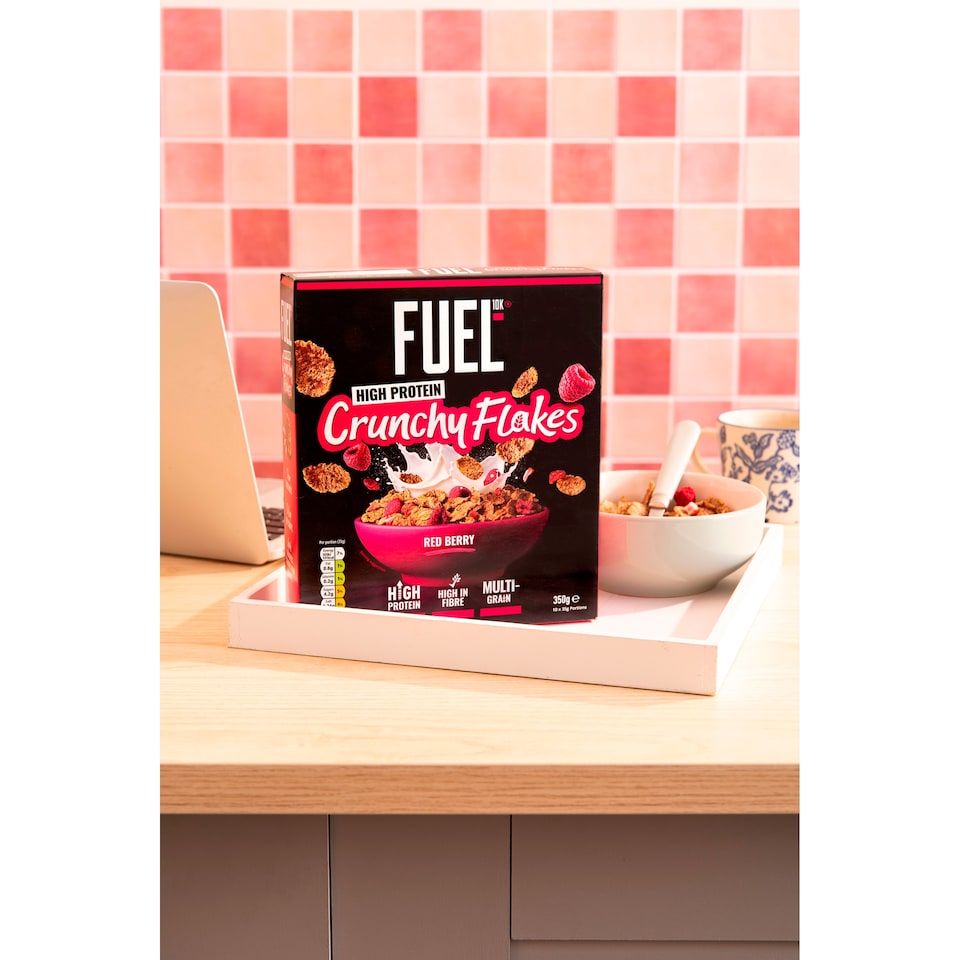 image 1 of FUEL10K Red Berry Multigrain Flakes High Protein Breakfast Cereal 350g