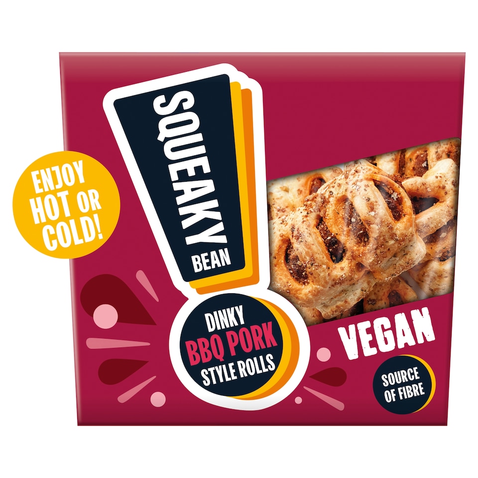 Squeaky Bean Dinky BBQ Pork Style Rolls Vegan 180g