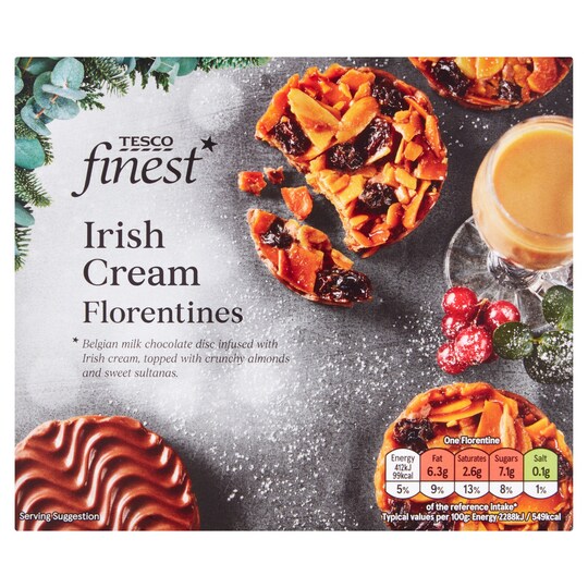 Tesco Finest Irish Cream Florentines 105G Tesco Groceries