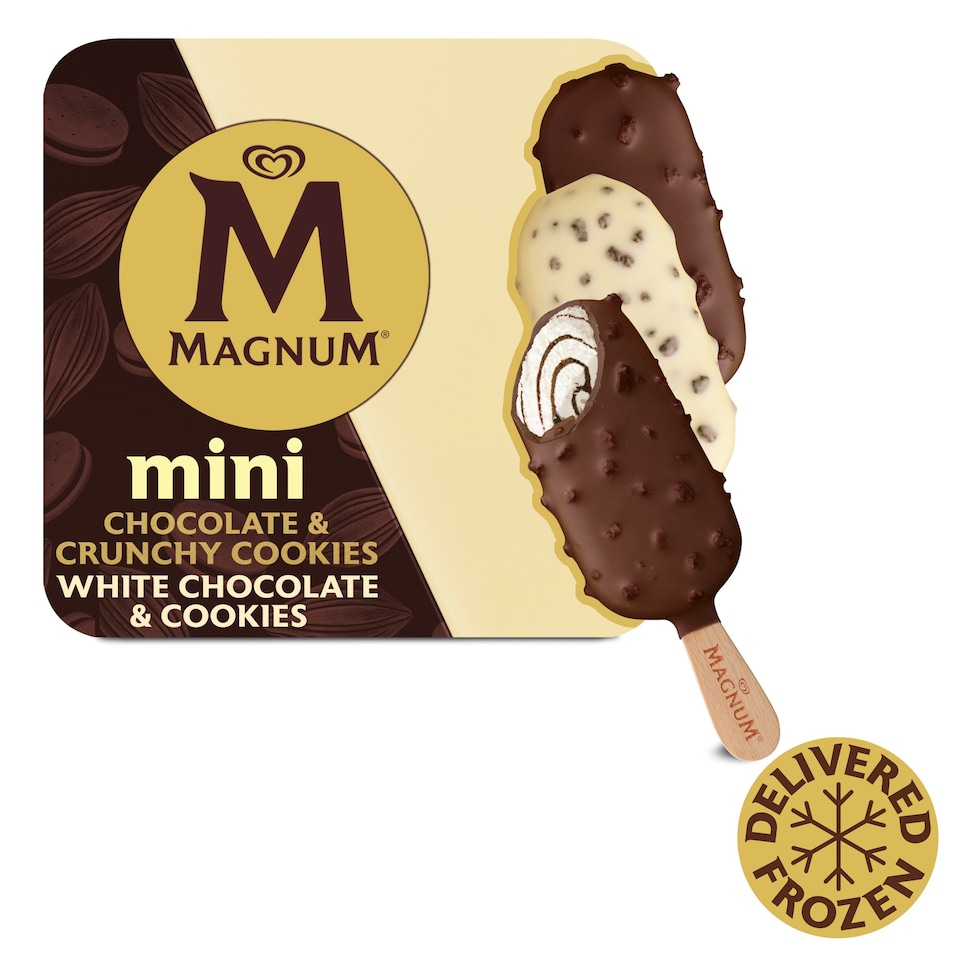 image 1 of Magnum Mini Chocolate Cookie Mix Ice Cream Sticks 6x55ml