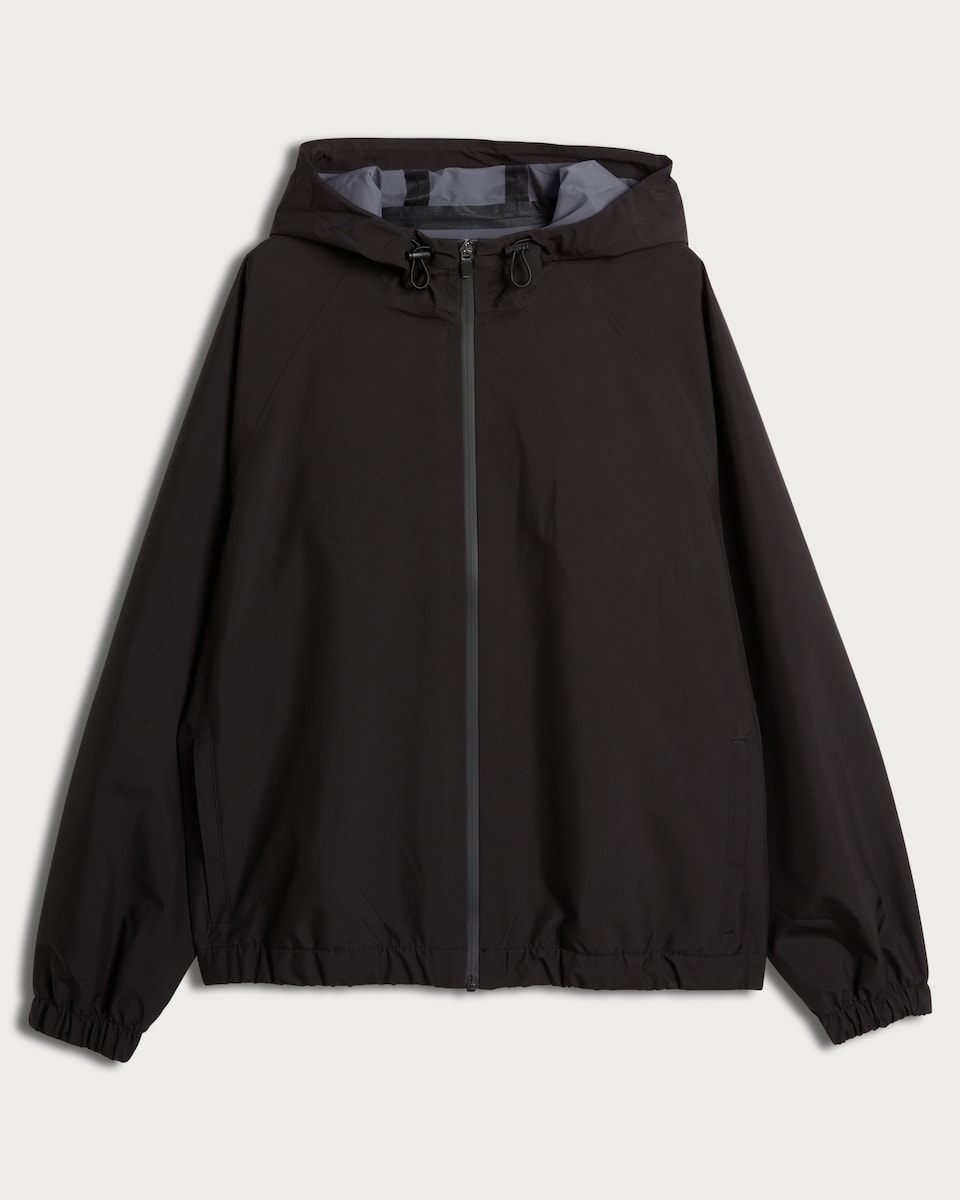 F&F Active Waterproof Hooded Zip Up Jacket in Black