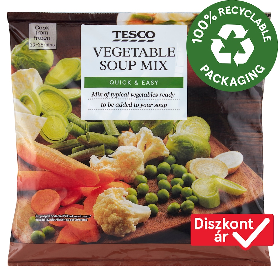 Tesco Quick-Frozen Vegetable Soup Mix 450 g