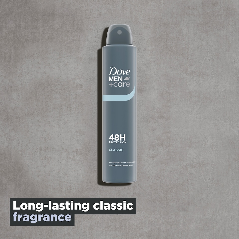 image 1 of Dove Men+Care Classic 48h Antiperspirant Deodorant 200ml