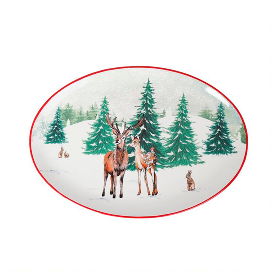 Tesco Frosted Forest Oval Platter