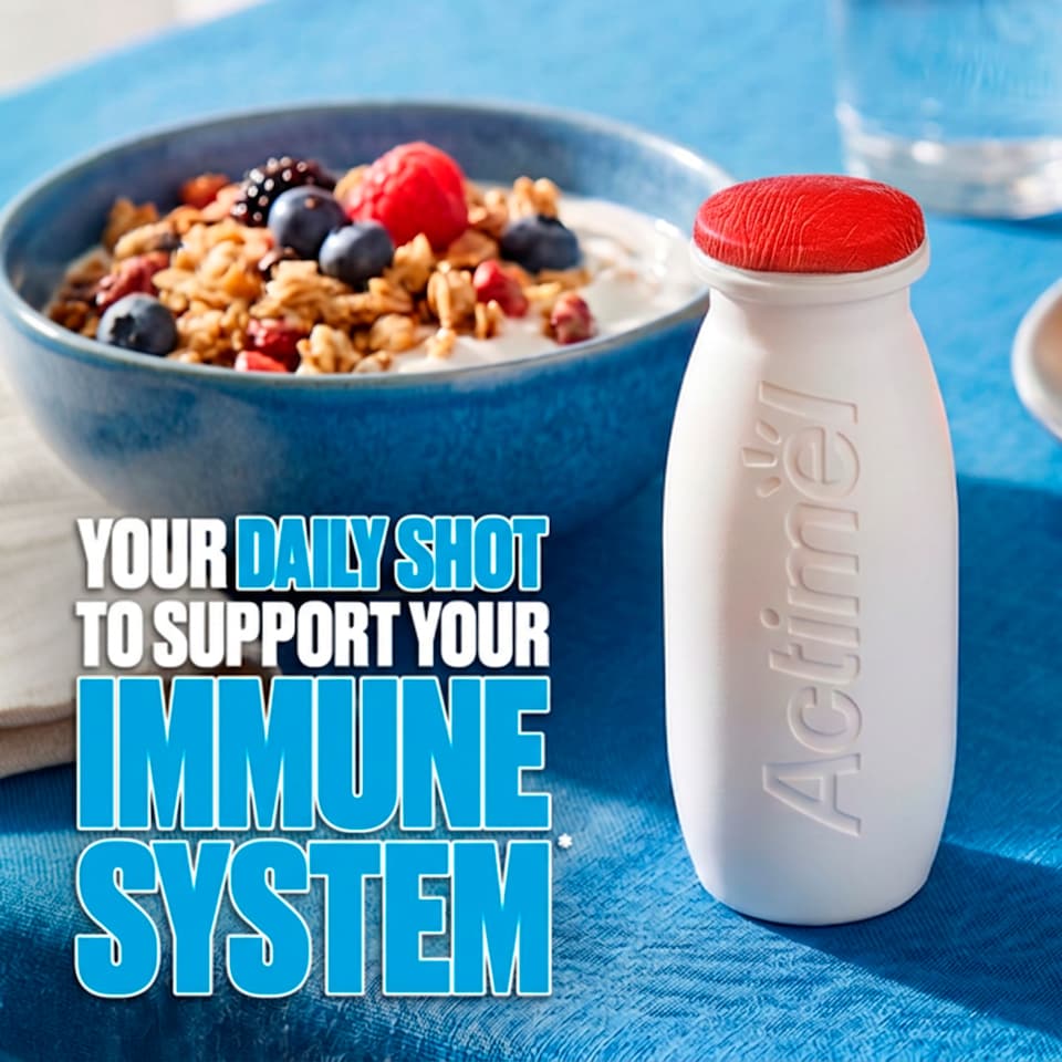 image 1 of Actimel Strawberry Fat Free Immunity Live Yoghurt Drink Multipack 12X100g