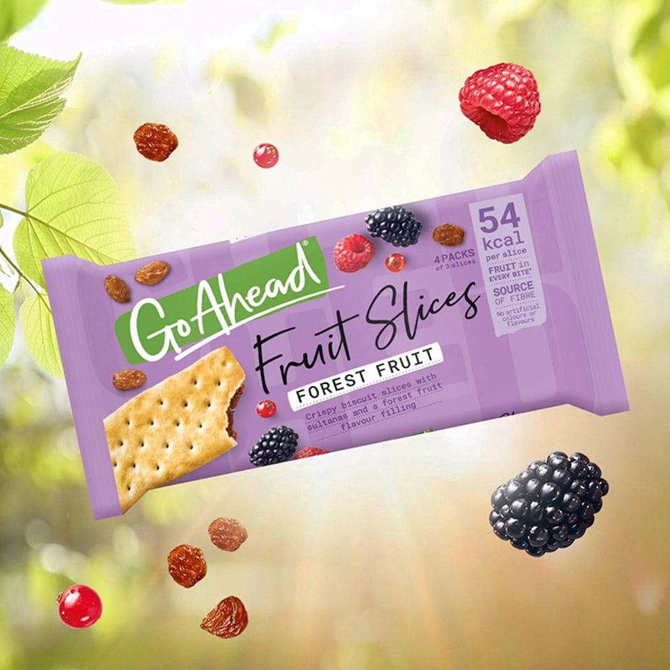 image 1 of Go Ahead Forest Fruit Crispy Fruit Slices Snack Bars Multipack 4 x 43.6g