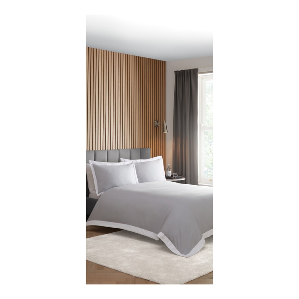 West Park Retreat Silver Oxford Edge Duvet Set King