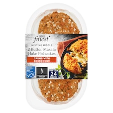 Tesco Finest 2 Butter Masala Hake Fishcakes 290g