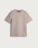 image 4 of The F&F Edit Cotton Rich Textured Twill Short Sleeved T-Shirt in Dark Nude