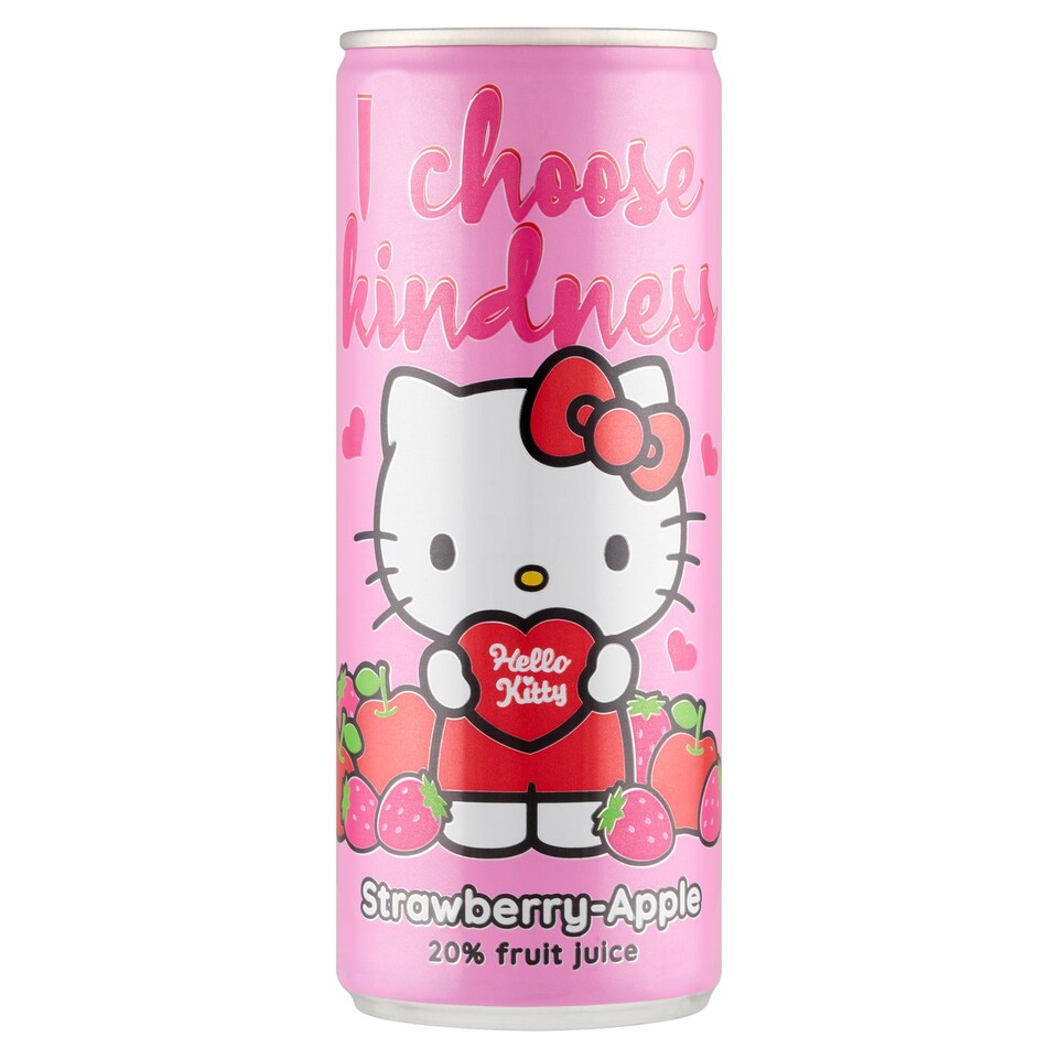 Hello Kitty szénsavmentes eper-alma ízű ital cukorral és édesítőszerekkel 250 ml