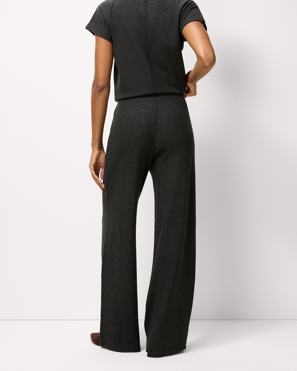 image 1 of F&F Brushed Pintuck Wide Leg Trousers in Grey