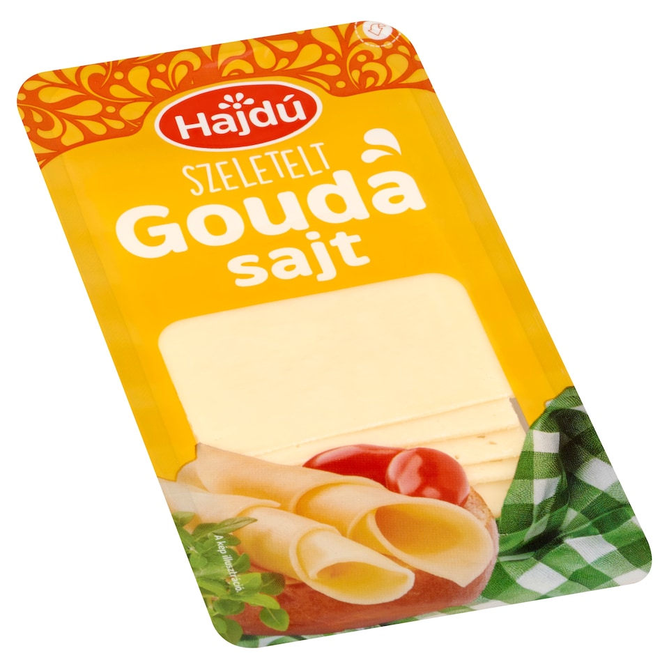 Hajdú zsíros, félkemény, szeletelt Gouda sajt 100 g