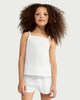 image 1 of F&F Girls 2-Piece Textured Vest and Shorts Set in Cream