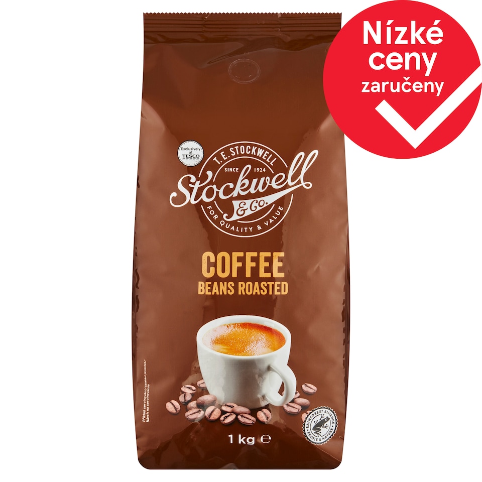 Stockwell & Co. Směs pražené zrnkové kávy robusta a arabica 1kg