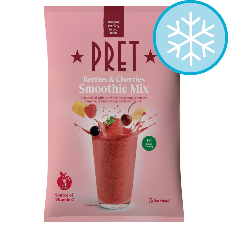 Pret Berries & Cherries Smoothie Mix 400G
