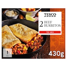 Tesco 2 Beef Burritos 430G
