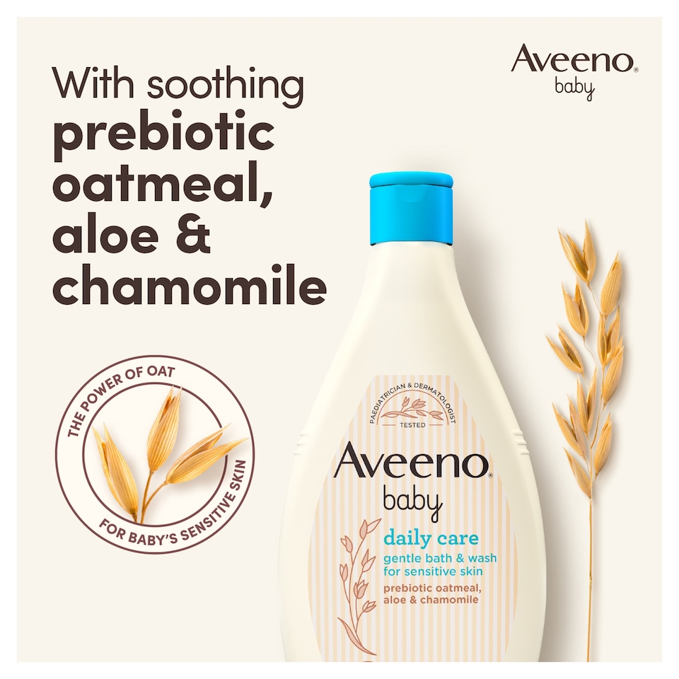 image 1 of Aveeno Baby Daily Care Gentle Bath & Wash For Sensitive Skin 400ml