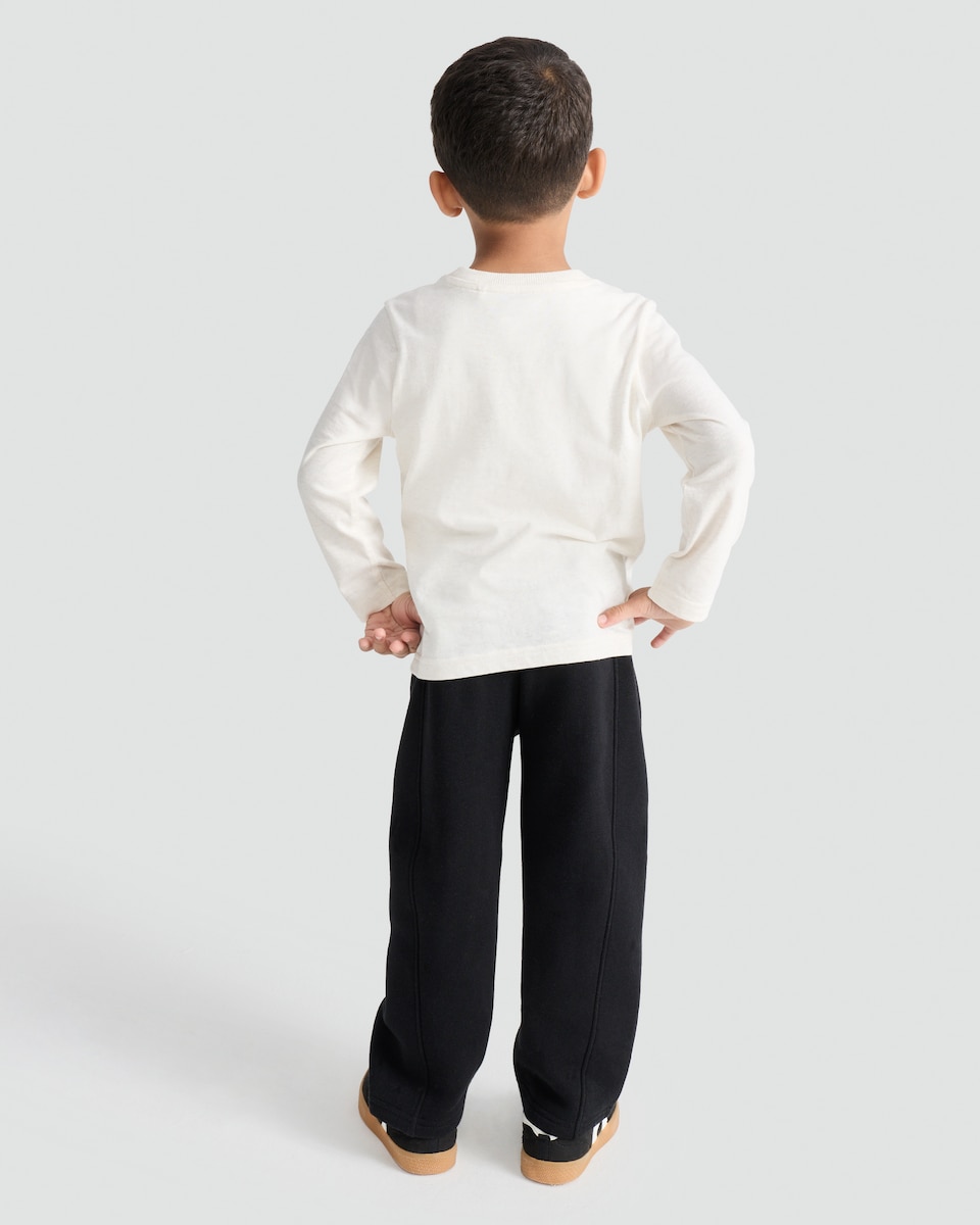 image 1 of F&F Boys Pure Cotton Always Wander Wild & Free Top in Cream