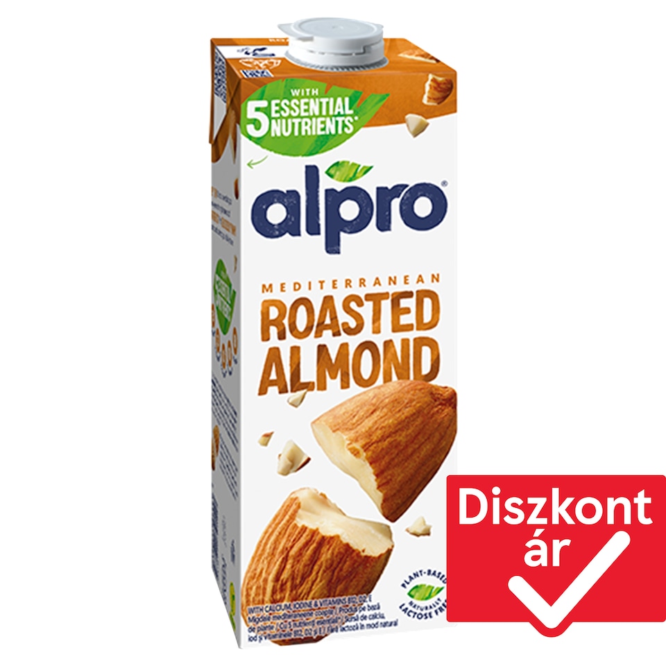 Alpro UHT mandulaital hozzáadott kalciummal, jóddal, B12-, D2- és E-vitaminnal 1 l