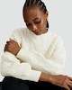 image 3 of F&F Chenille Textured Knitted Crew Neck Jumper in Cream
