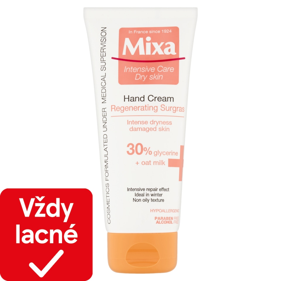 MIXA INTENSIVE CARE DRY SKIN Surgras, premasťujúci regeneračný krém na ruky, 100 ml