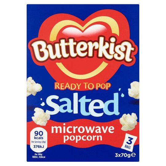 Butterkist Salted Microwave Popcorn 3X70g Tesco Groceries