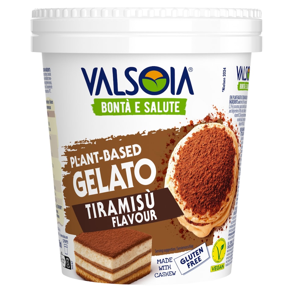 Valsoia Mražený krém na bázi rostlinných složek z kešu ořechů s příchutí tiramisu 489ml