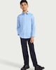 image 2 of F&F School Boys 3-Pack Regular Fit Long Sleeved Shirts in Blue