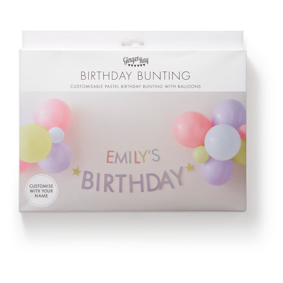 image 1 of Ginger Ray Ombre Personalisable Birthday Decoration Kit