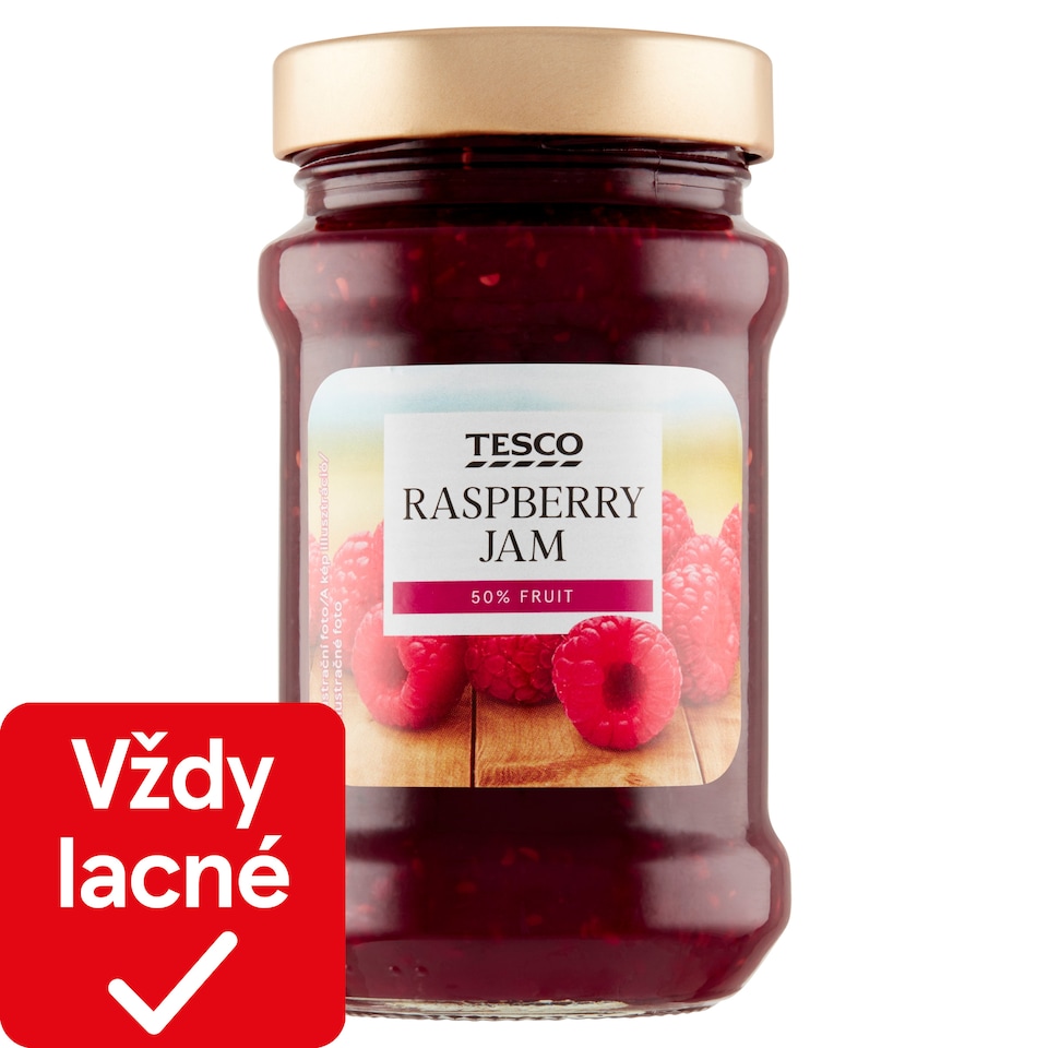 Tesco Raspberry Extra Jam Less Sweet 450 g